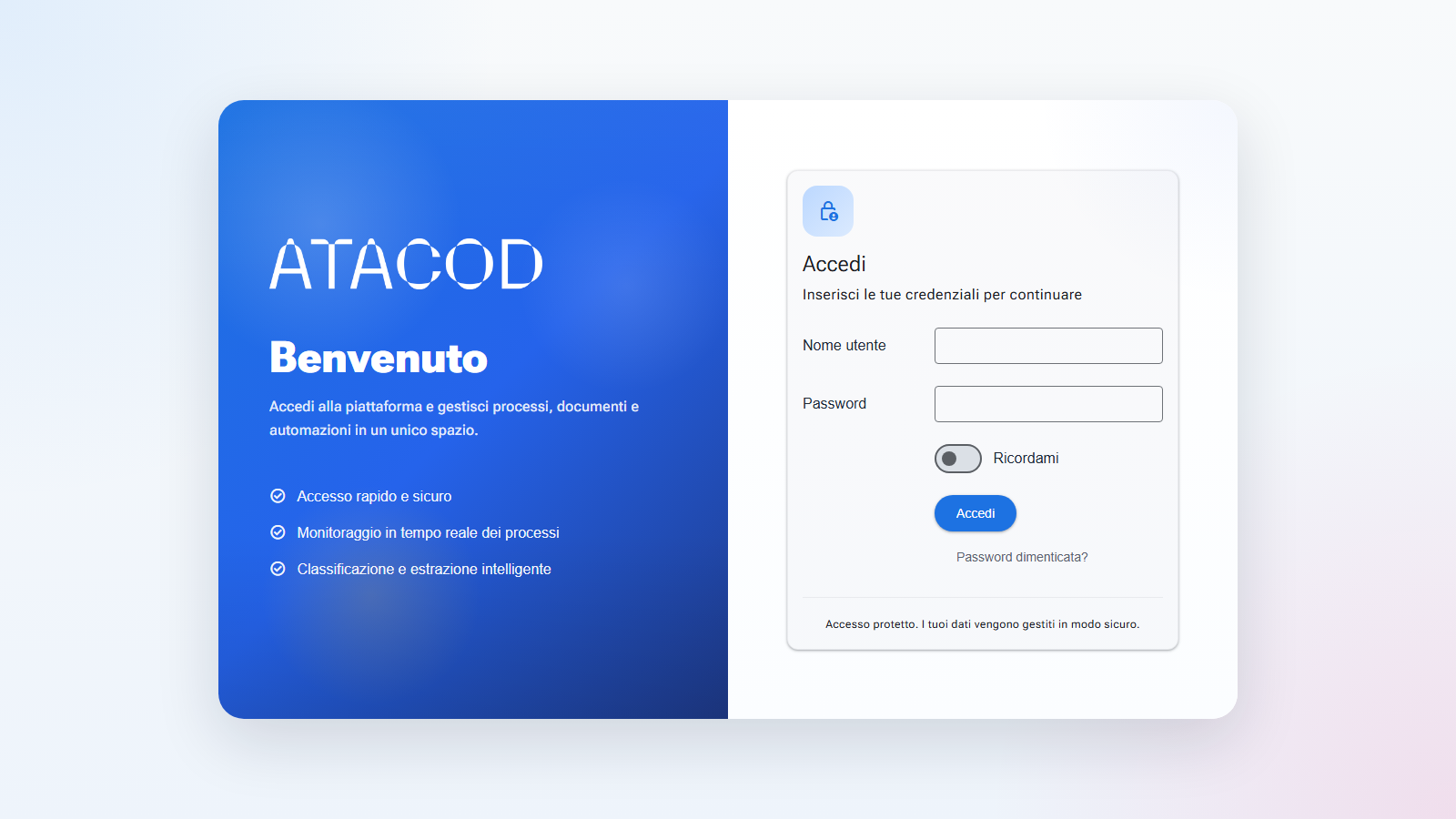 Schermata della pagina